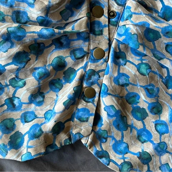 RACHEL COMEY 100% Silk Ruched Y2K Mini Dress sz S Snap Front Spaghetti Strap - Picture 9 of 15